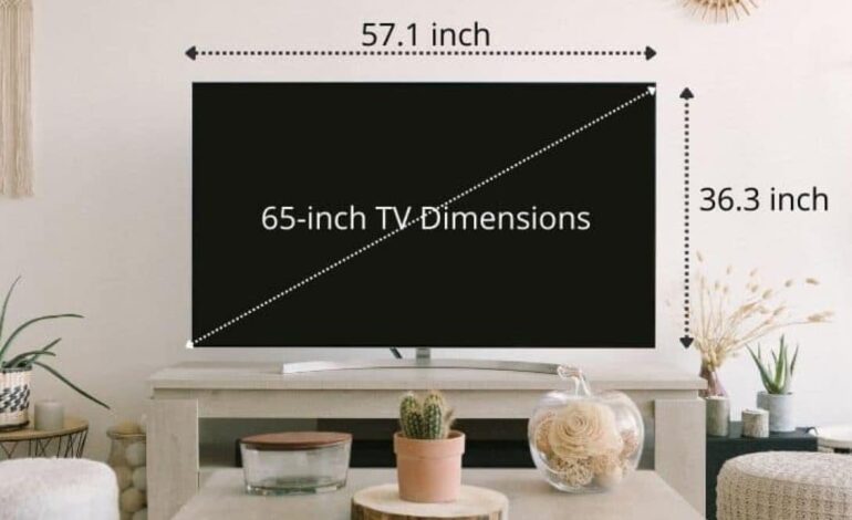 width of 65 inch tv