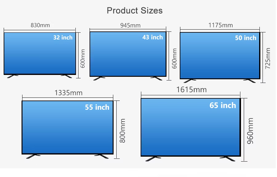 43 inch tv dimensions